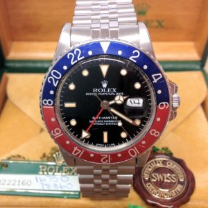 Rolex replica vintage GMT Master II jubilèè 16750 Pepsi Bezel orologio di lusso