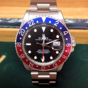 Rolex replica vintage GMT Master II 16750 oyster date Pepsi Bezel orologio copia