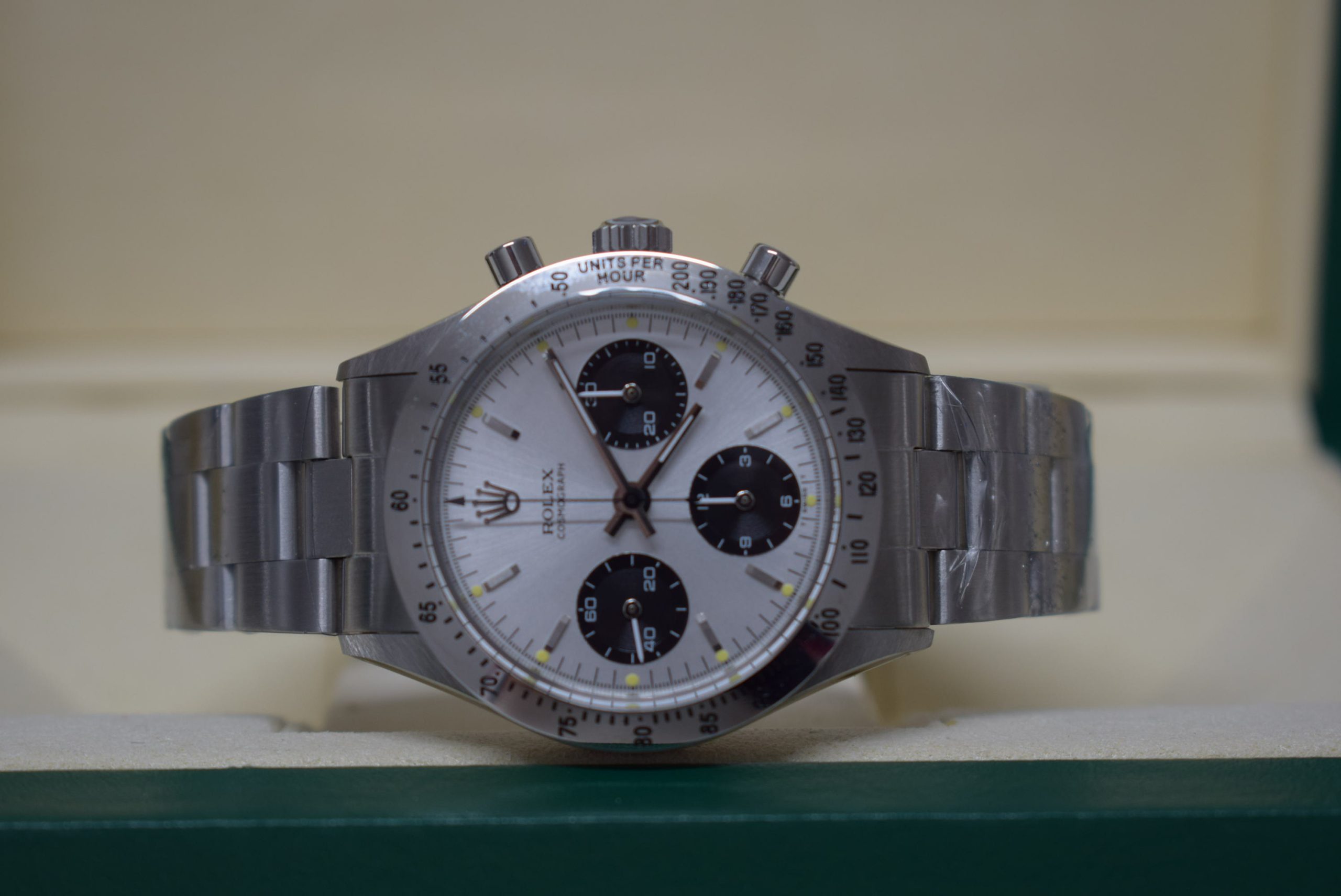 Rolex replica daytona vintage 6262 argentee dial manual winding - immagine 2
