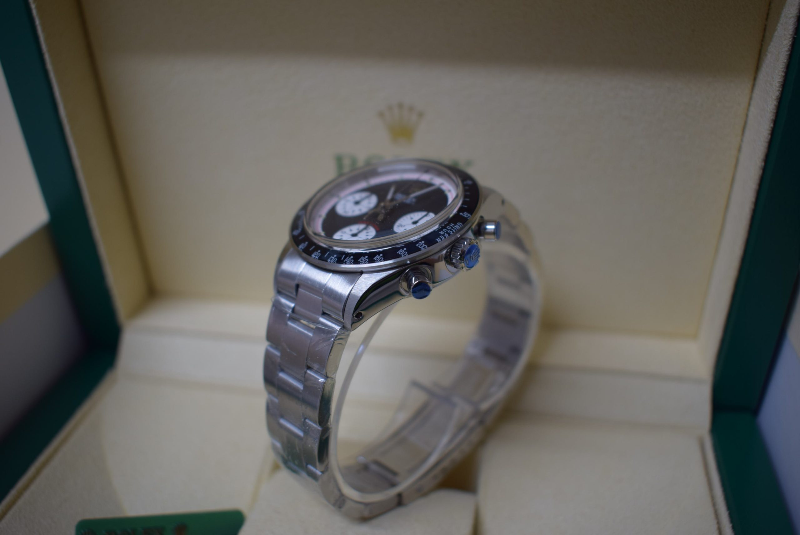 Rolex replica daytona vintage paul newman ref. 6241 black dial - immagine 6