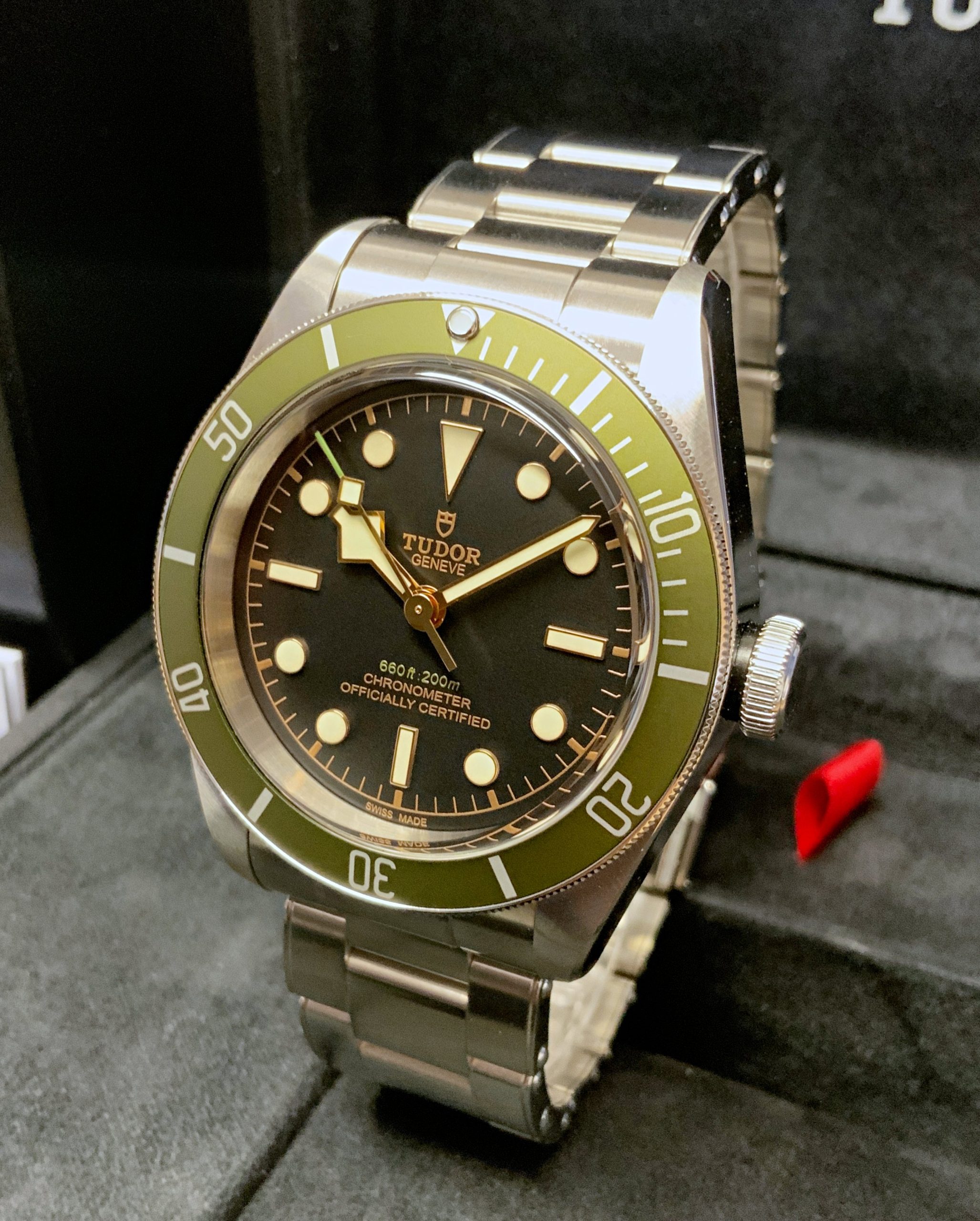 Tudor replica Heritage Black Bay 79230G Harrods Green - immagine 2