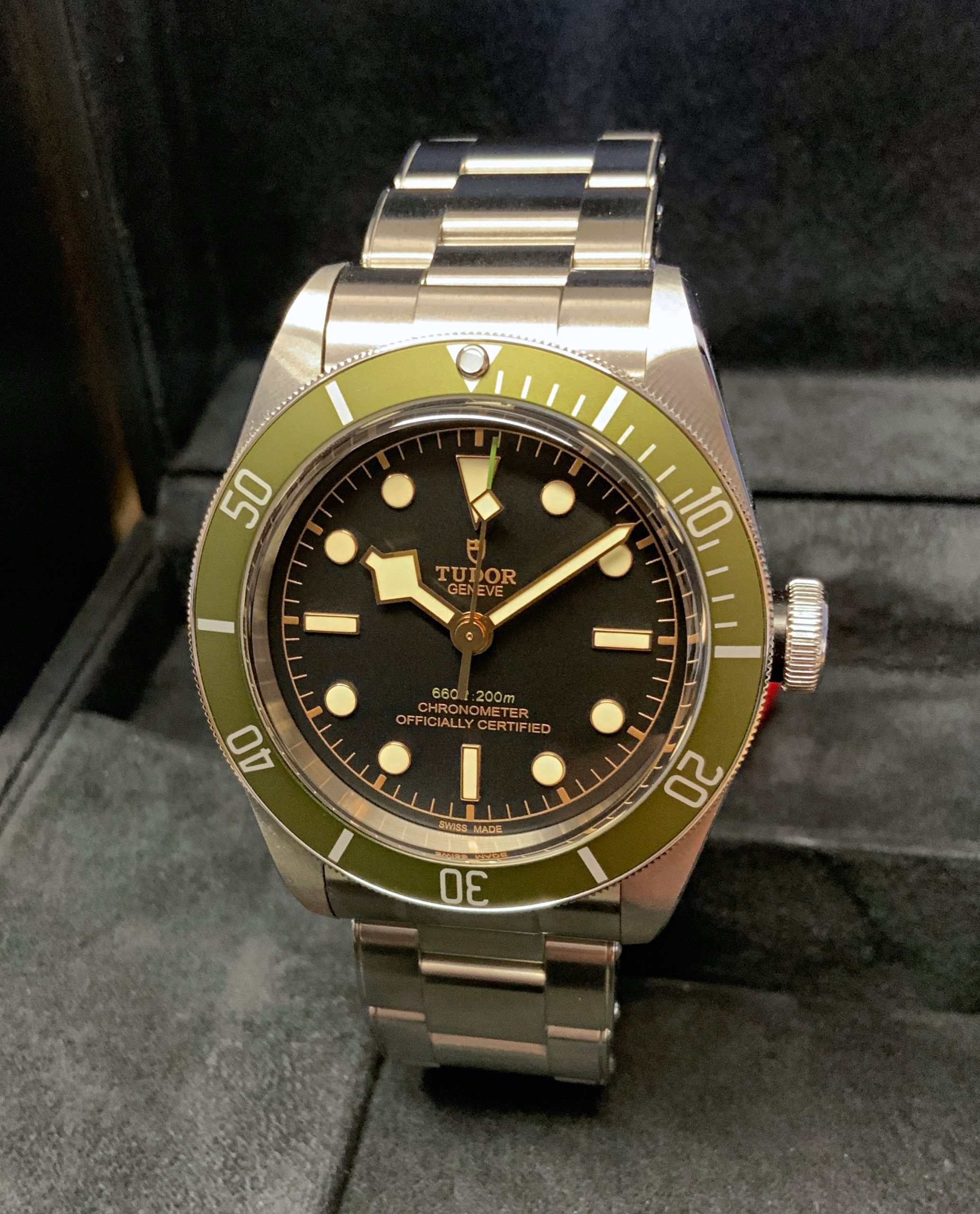 Tudor replica Heritage Black Bay 79230G Harrods Green