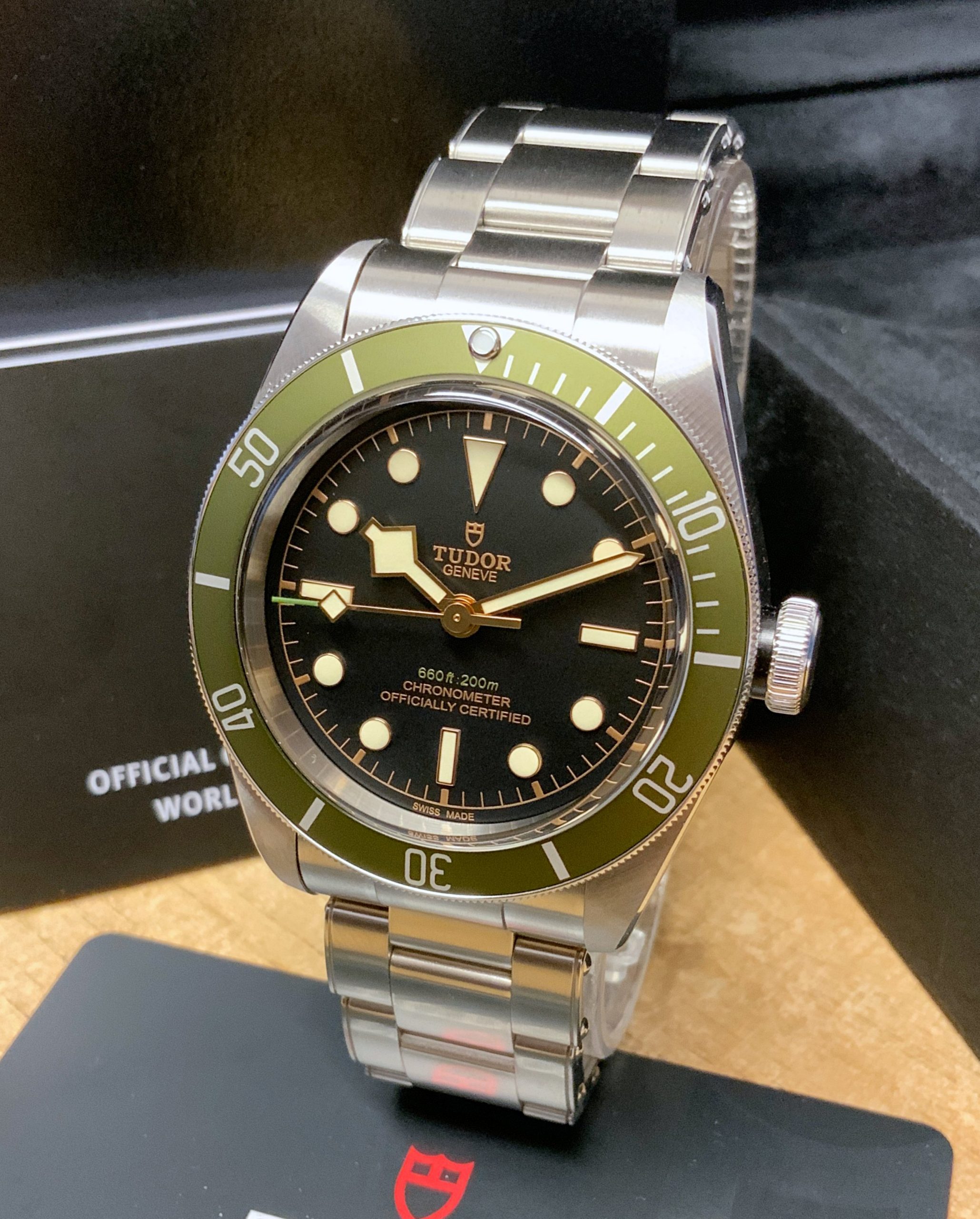 Tudor replica Heritage Black Bay 79230G Harrods Green - immagine 5