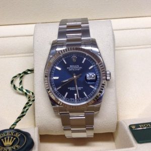 Rolex replica datejust acciaio blu barrette oyster imitazione replica orologi