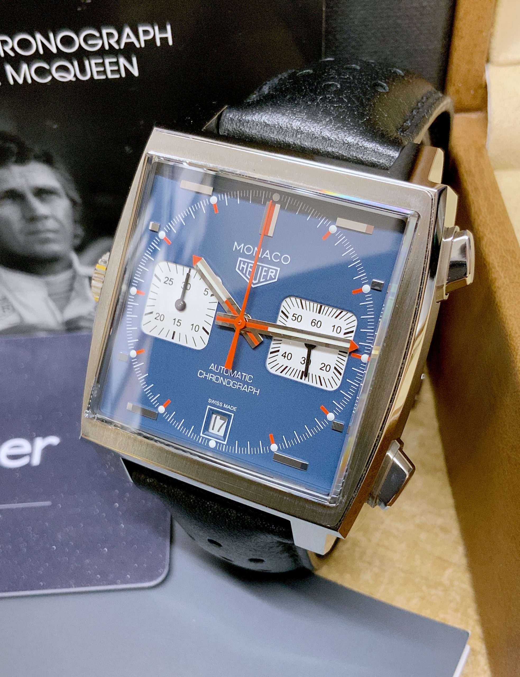 Tag Heuer Monaco replica CAW211P 39mm Blue Dial - immagine 2