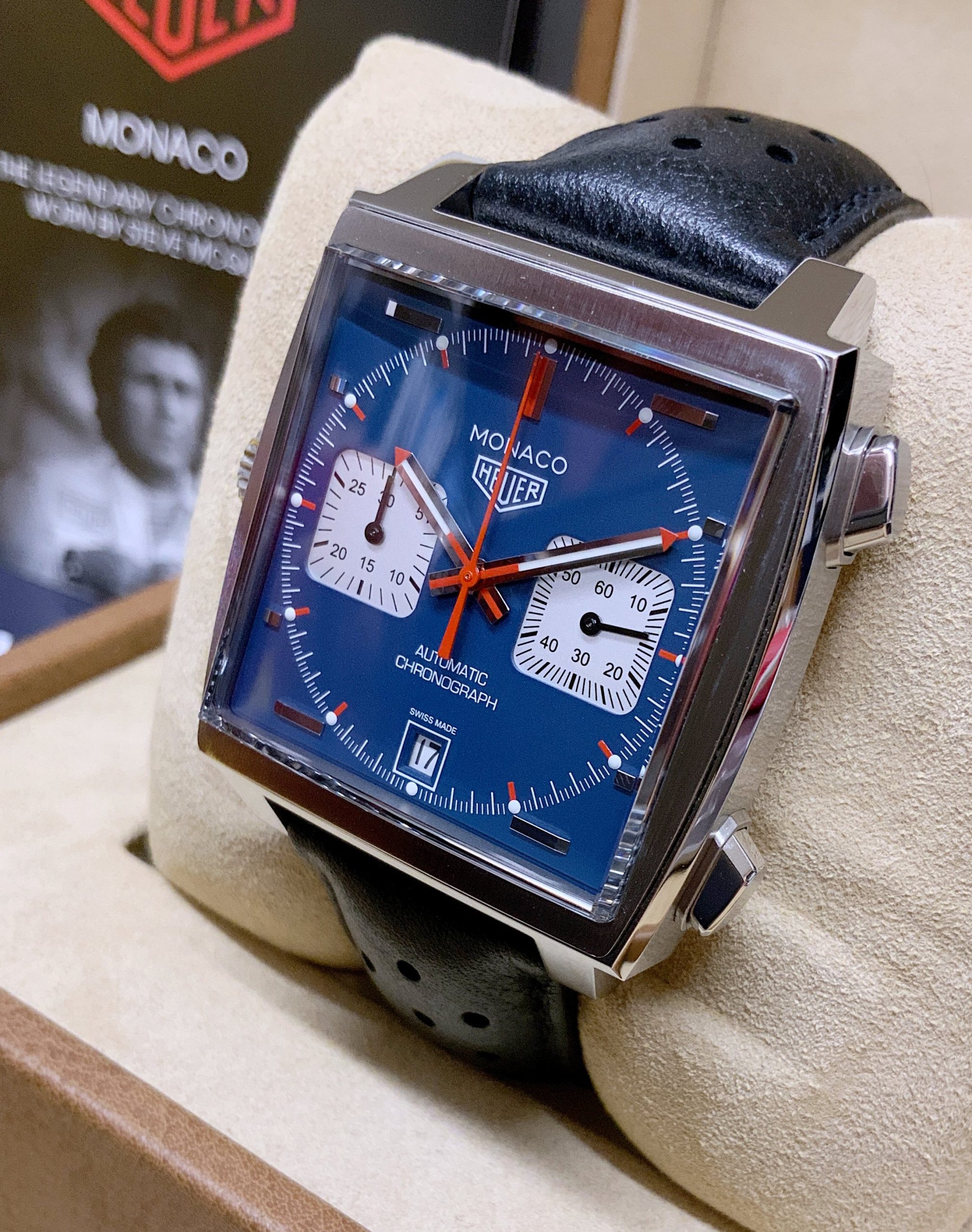 Tag Heuer Monaco replica CAW211P 39mm Blue Dial - immagine 3