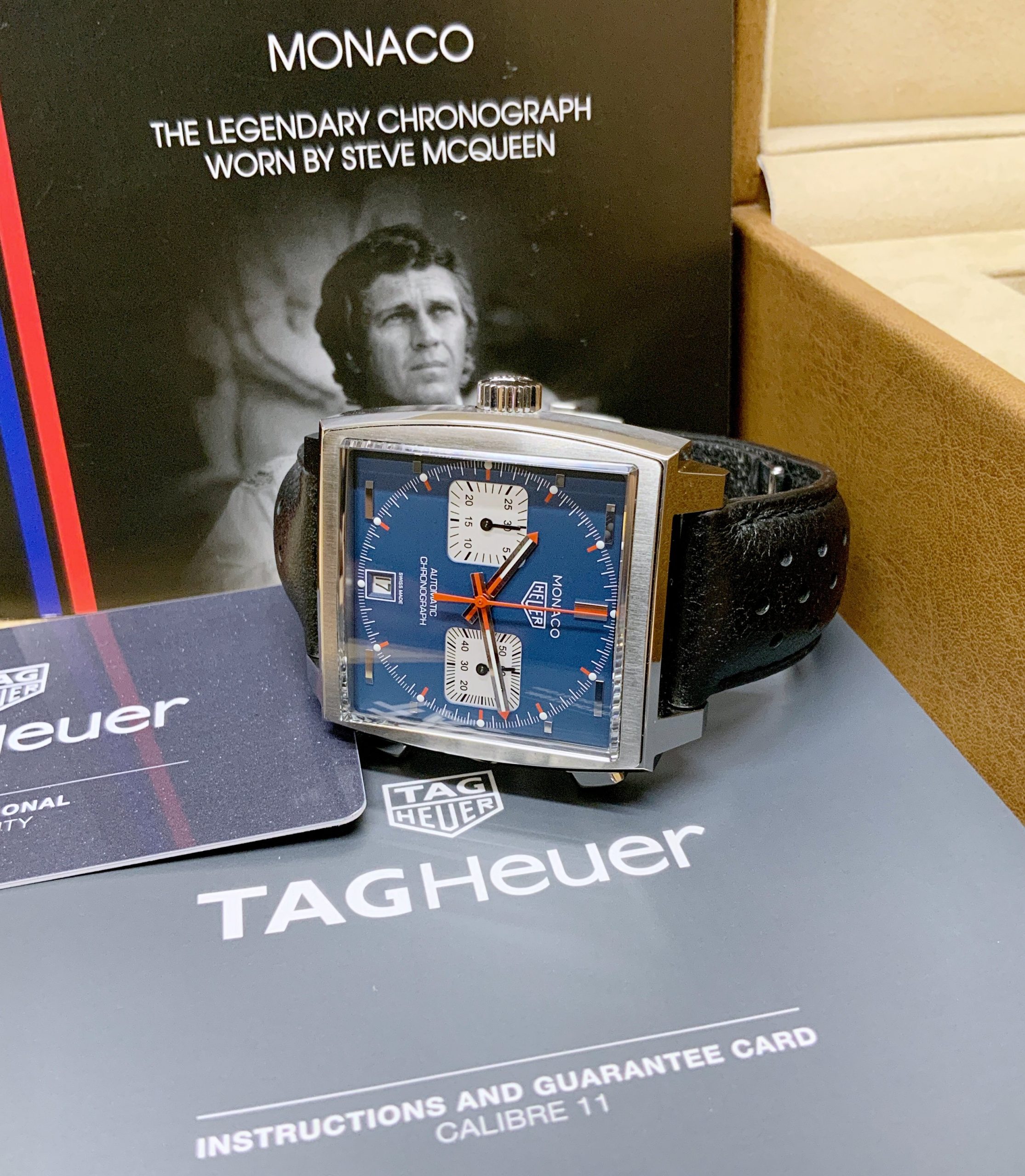 Tag Heuer Monaco replica CAW211P 39mm Blue Dial - immagine 6