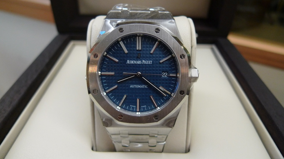 Audemars Piguet replica royal oak 15400st jumbo blue dial acciaio big size 41mm orologio replica imitazione