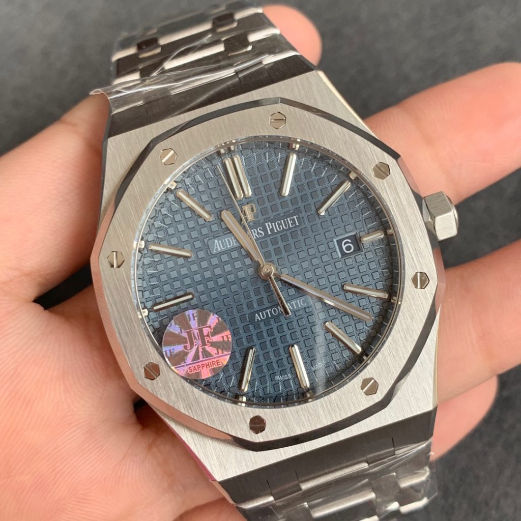 Audemars Piguet replica royal oak 15400 ST jumbo blue dial clone movement - immagine 2