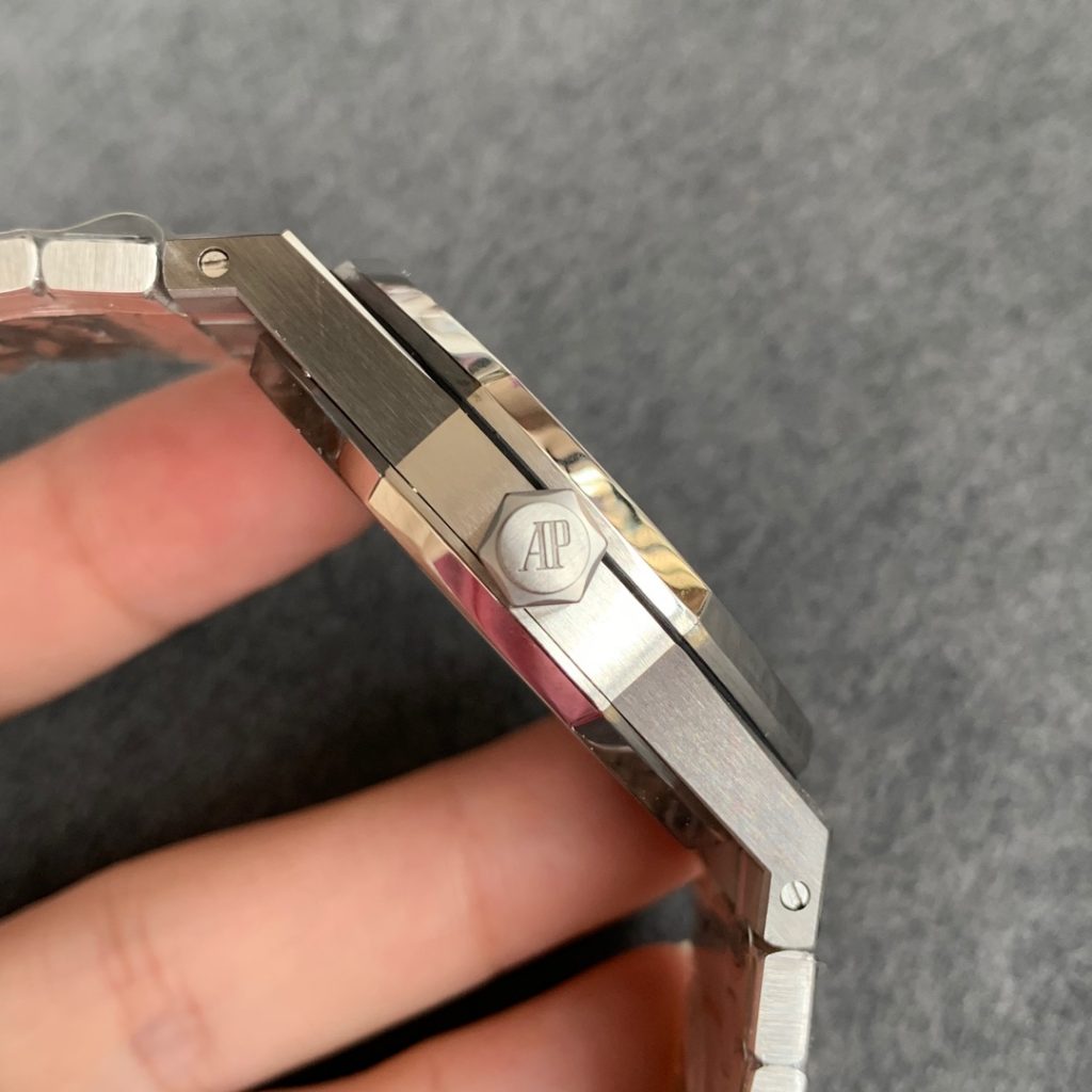 Audemars Piguet replica royal oak 15400 ST jumbo blue dial clone movement - immagine 5