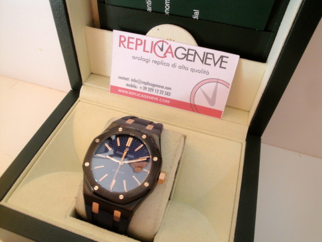 Audemars Piguet royal oak 15400st jumbo PVD rose gold big size 41mm orologio replica imitazione - immagine 5