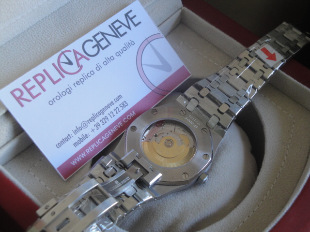 Audemars Piguet replica royal oak 15400st jumbo blue dial acciaio big size 41mm orologio replica imitazione - immagine 4