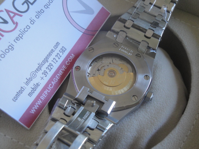 Audemars Piguet replica royal oak 15400st jumbo blue dial acciaio big size 41mm orologio replica imitazione - immagine 3