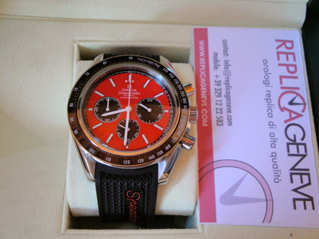 Omega replica speedmaster co-axial strip rubber racing red edition orologio replica imitazione