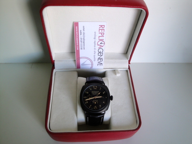 Officine Panerai replica radiomir titanium 10 days pvd strip leather orologio replica imitazione - immagine 3