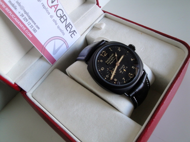 Officine Panerai replica radiomir titanium 10 days pvd strip leather orologio replica imitazione