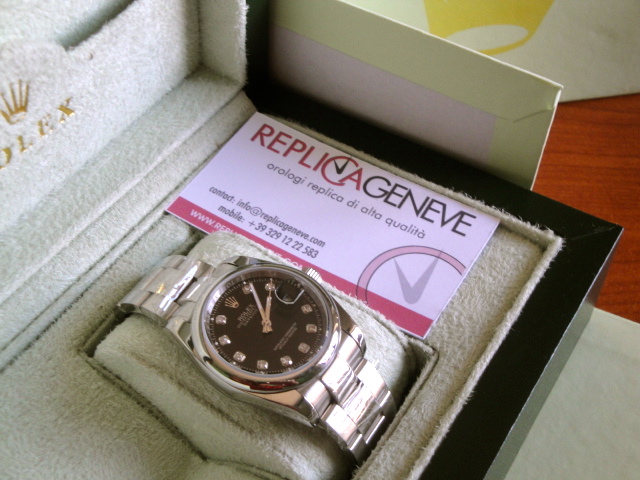 rolex replica datejust oyster nero brillanti - immagine 2
