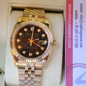 rolex replica datejust yellow gold black centenary dial