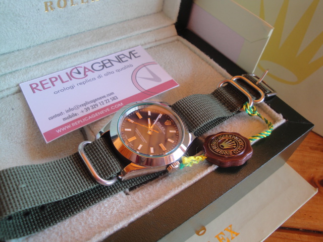 Rolex replica cordura strip milgauss military orologio replica copia imitazione