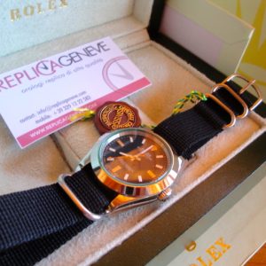 Rolex replica cordura strip milgauss black orologio replica copia imitazione