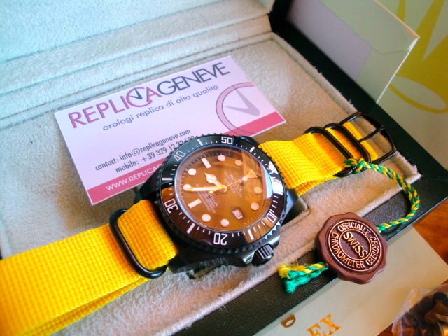 Rolex replica cordura yellow strip deepsea seadweller prohunter orologio replica copia imitazione
