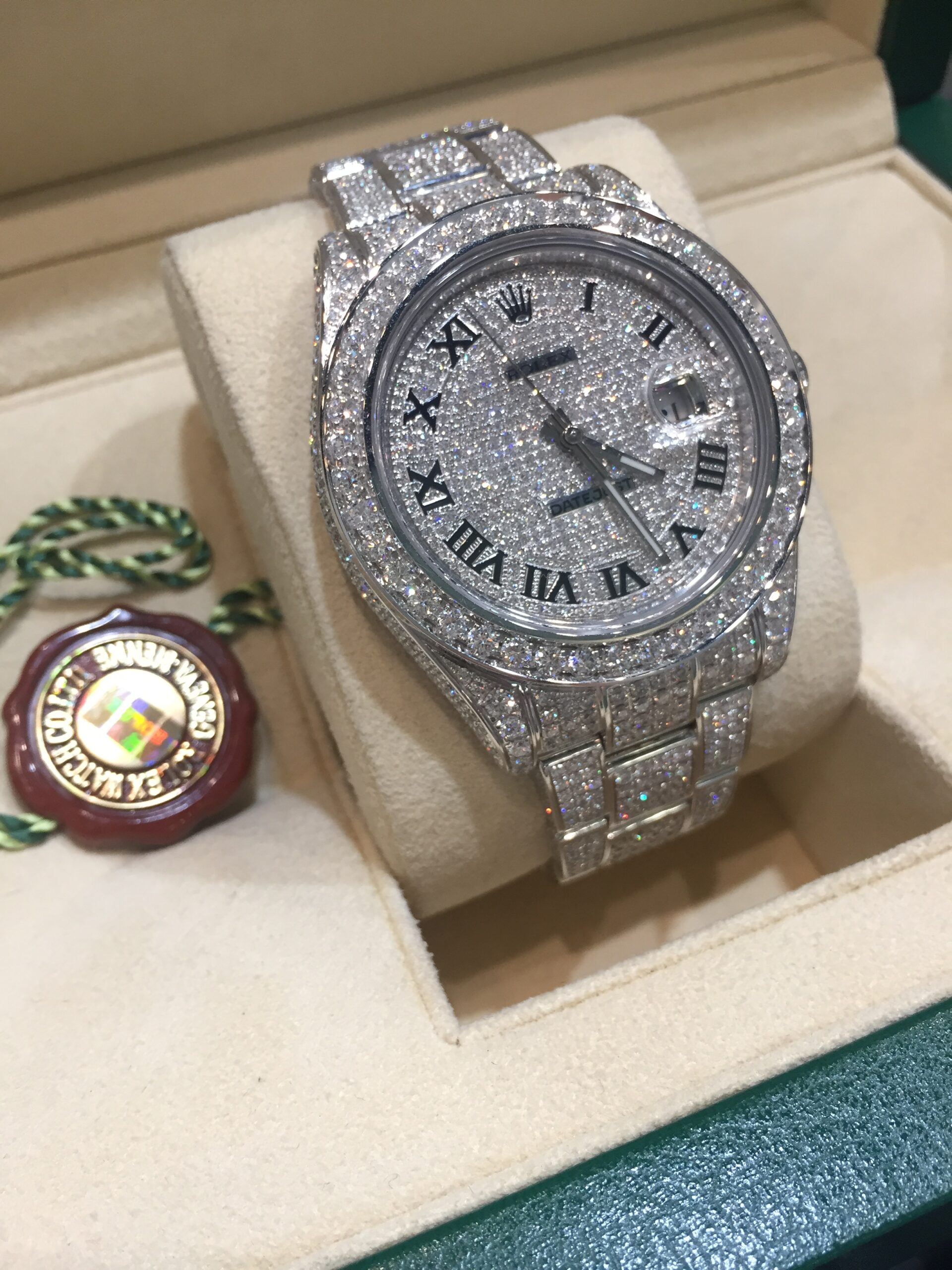 Rolex replica datejust SARU full brillanti special edition - immagine 2