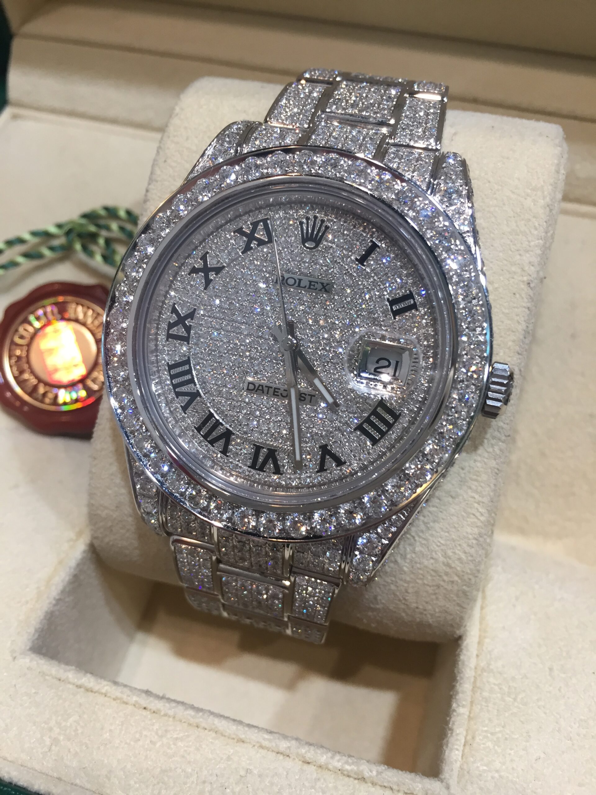 Rolex replica datejust SARU full brillanti special edition - immagine 3