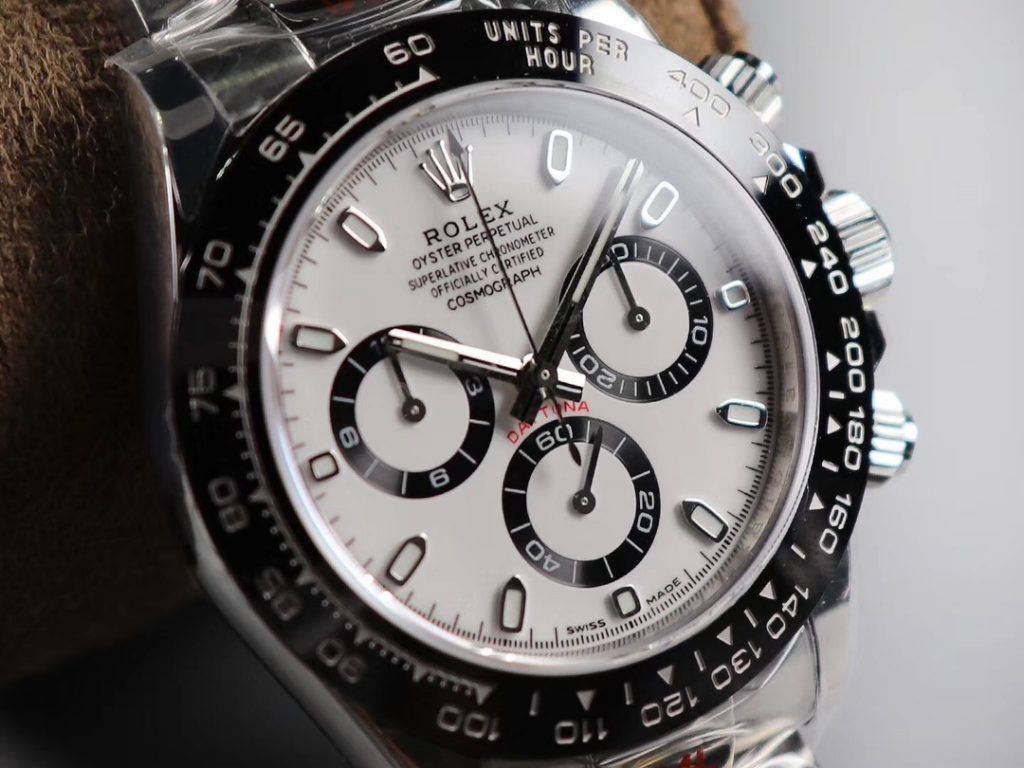Rolex replica daytona 116500LN white ceramichon 4130 superclone movement - immagine 8