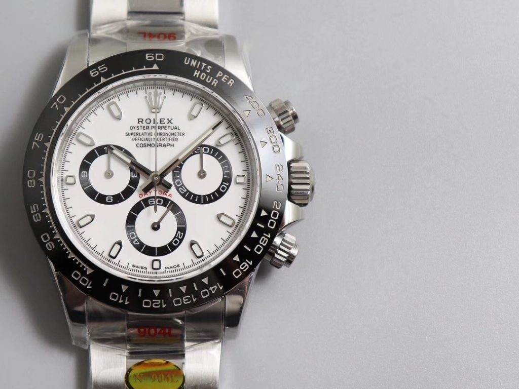 Rolex replica daytona 116500LN white ceramichon 4130 superclone movement - immagine 6
