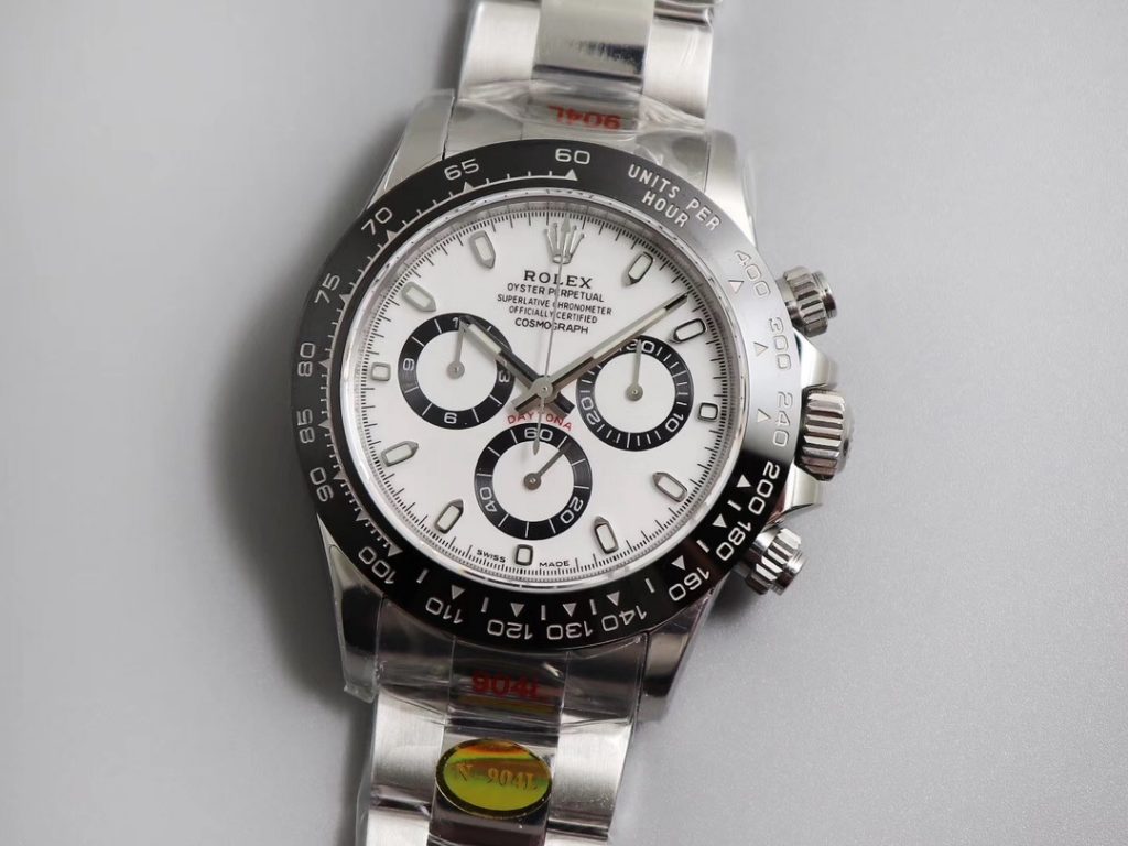 Rolex replica daytona 116500LN white ceramichon 4130 superclone movement - immagine 9