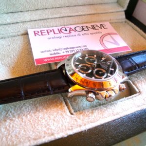 Rolex replica daytona acciaio vip strip leather orologio replica copia imitazione