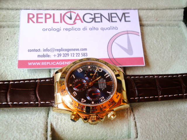 Rolex replica daytona oro sport 116509 vip strip leather orologio replica copia imitazione