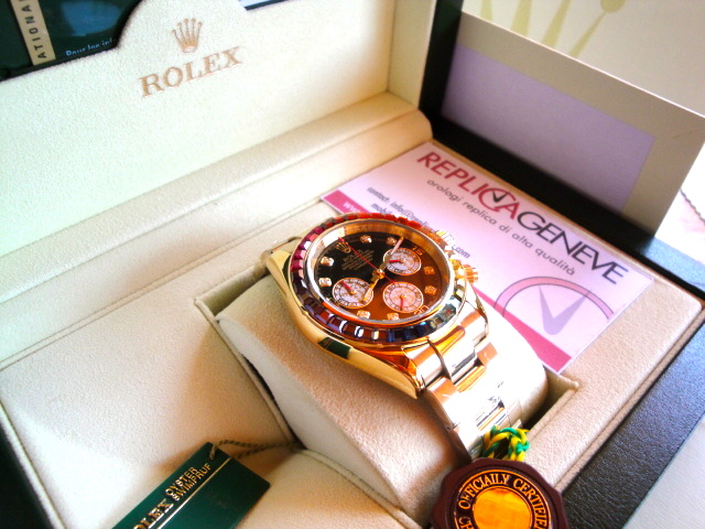 Rolex replica daytona rainbow oro giallo orologio replica copia