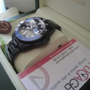 Rolex replica GMT master II ceramichon nero blue prohunter pvd ceramichon bezel orologio replica