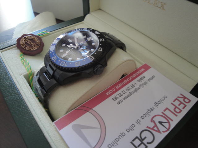Rolex replica GMT master II ceramichon nero blue prohunter pvd ceramichon bezel orologio replica