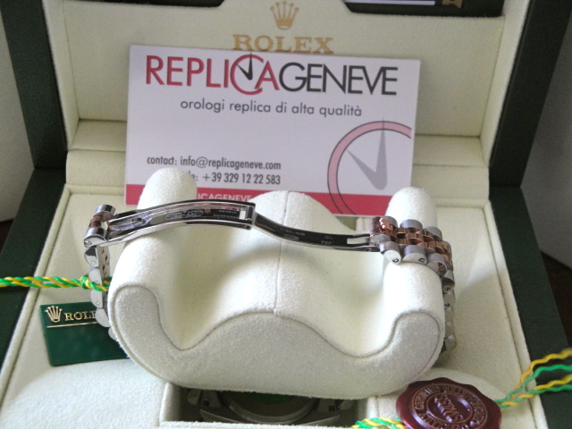 Rolex replica lady datejust acciaio rose gold argentee dial imitazione replica orologi - immagine 4