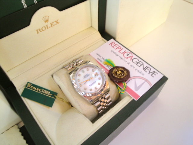 Rolex replica datejust madreperla dial jubilèè imitazione replica orologi - immagine 2