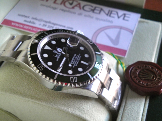 Rolex replica submariner data ghiera verde 50th anniversary orologio replica imitazione copia