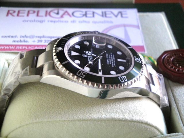 Rolex replica submariner data ghiera verde 50th anniversary orologio replica imitazione copia - immagine 3