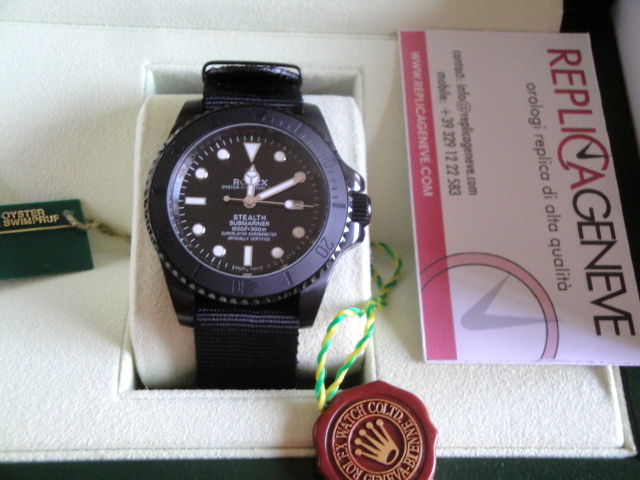 Rolex replica submariner pro-hunter PVD stealth orologio replica copia imitazione - immagine 4