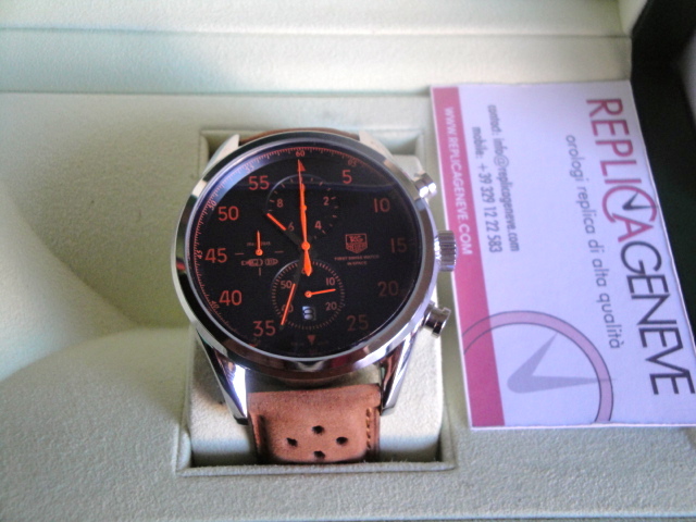 Tag-heuer replica vintage orange space-x the first watch in the space orologio replica copia imitazione - immagine 2