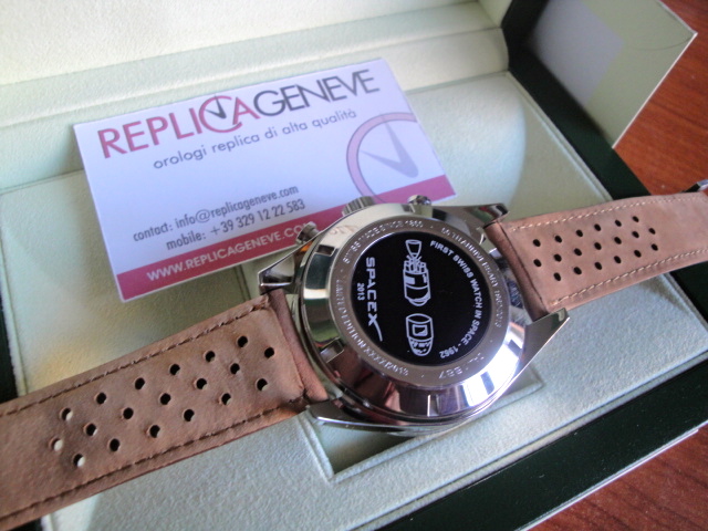 Tag-heuer replica vintage gold yellow space-x the first watch in the space orologio replica copia imitazione - immagine 4