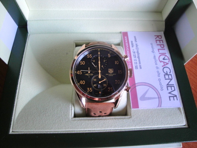 Tag-heuer replica vintage gold yellow space-x the first watch in the space orologio replica copia imitazione - immagine 2