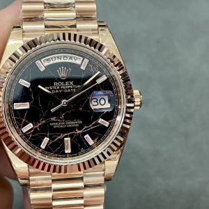 Rolex replica Day-Date II 228235 rose gold Eisenkiesel dial