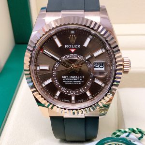Rolex replica Sky-Dweller 326235 Rose Gold Oysterflex